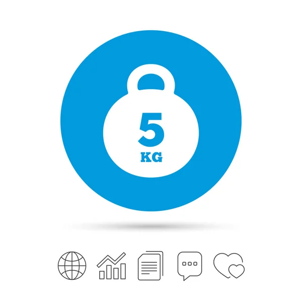 Icono de 5 kilogramos (kg) — Archivo Imágenes Vectoriales