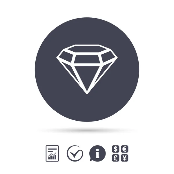 Icono web de diamante — Vector de stock