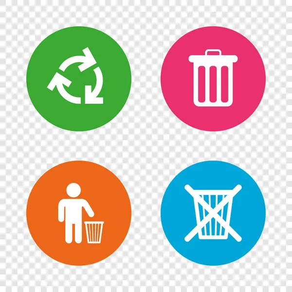 Set di icone per il riciclaggio — Vettoriale Stock