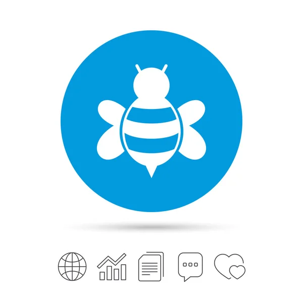Bee web icon — Stock Vector
