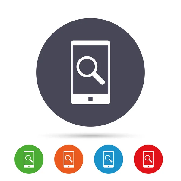 Zoeken in Smartphone icons set — Stockvector