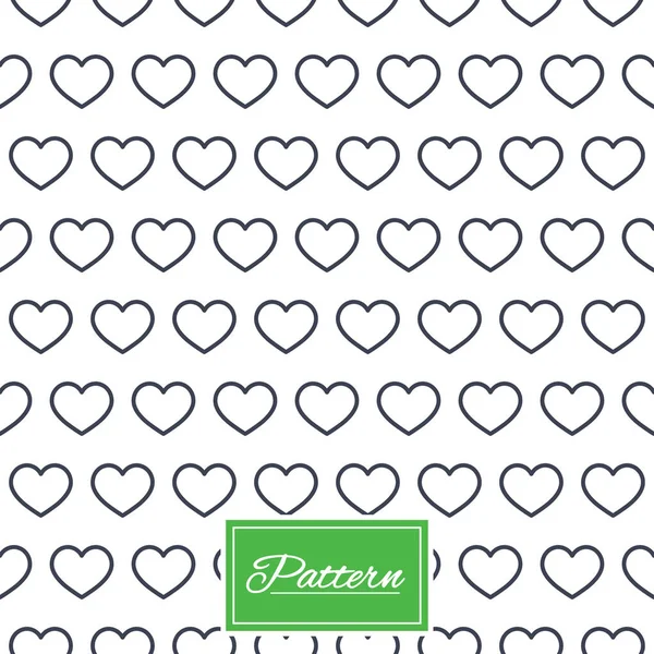 Hearts stripped seamless pattern. — Stock Vector