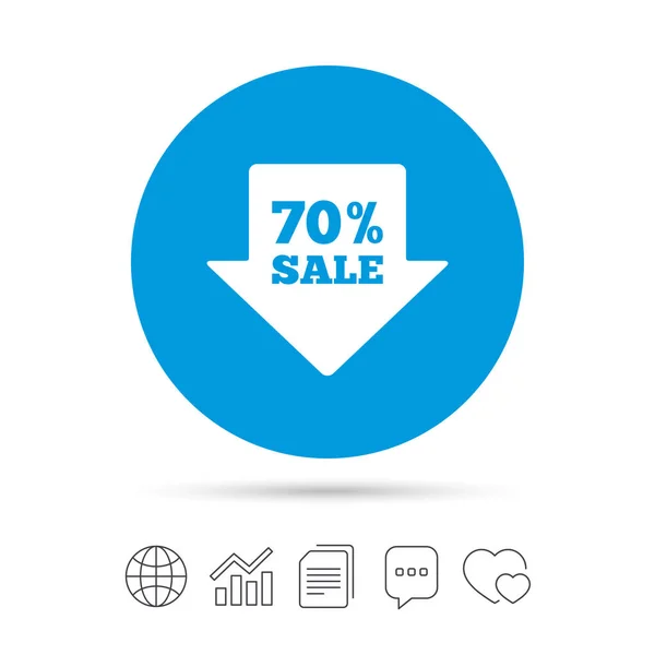 Ícone de venda 70 por cento —  Vetores de Stock