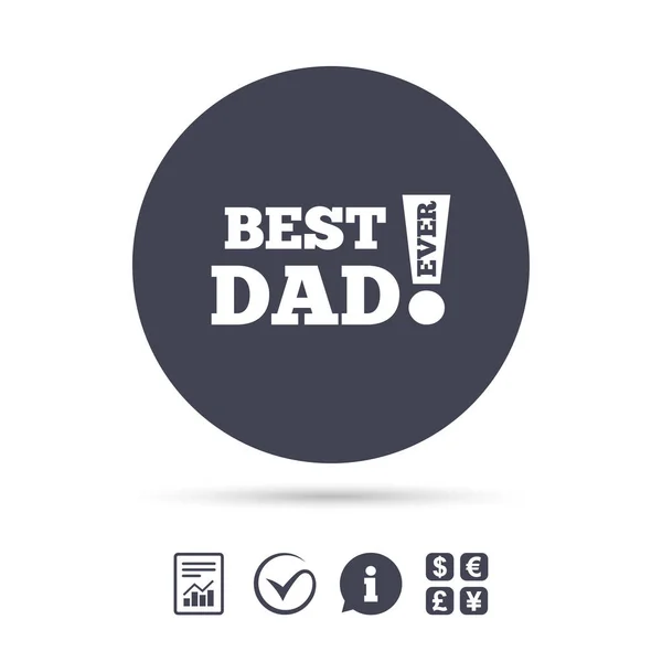 Best father ever icon — Stock Vector