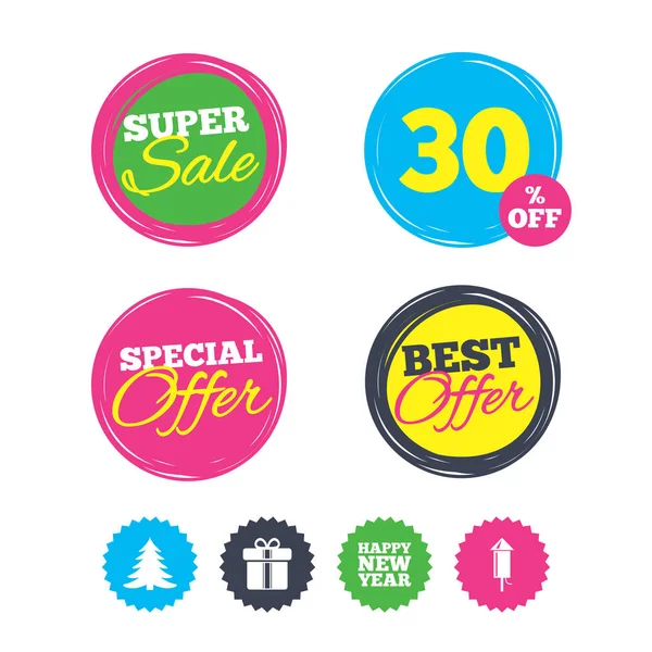 Super sale and best offer stickers — Stock Vector