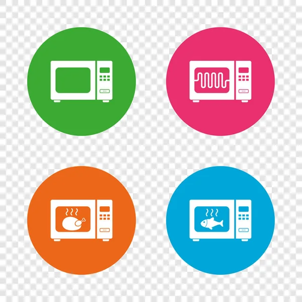 Microwave oven icons — Stock Vector