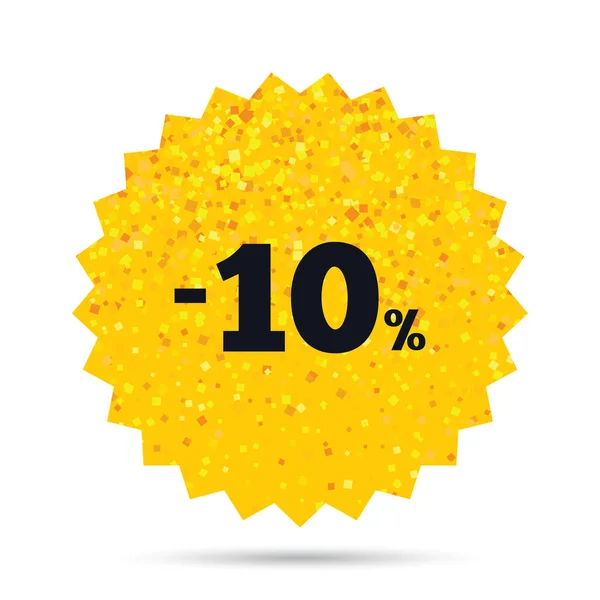 10 icône de réduction pour cent — Image vectorielle