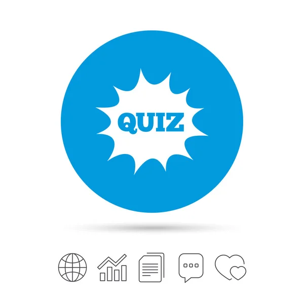 Quiz icona web — Vettoriale Stock