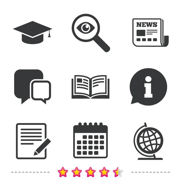 Set di icone dell'istruzione — Vettoriale Stock