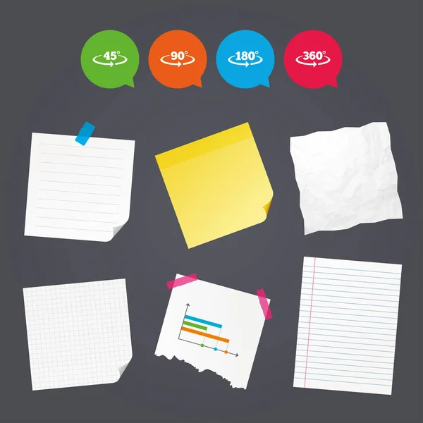 Sticky colorful notes and icons set Royalty Free Stock Illustrations