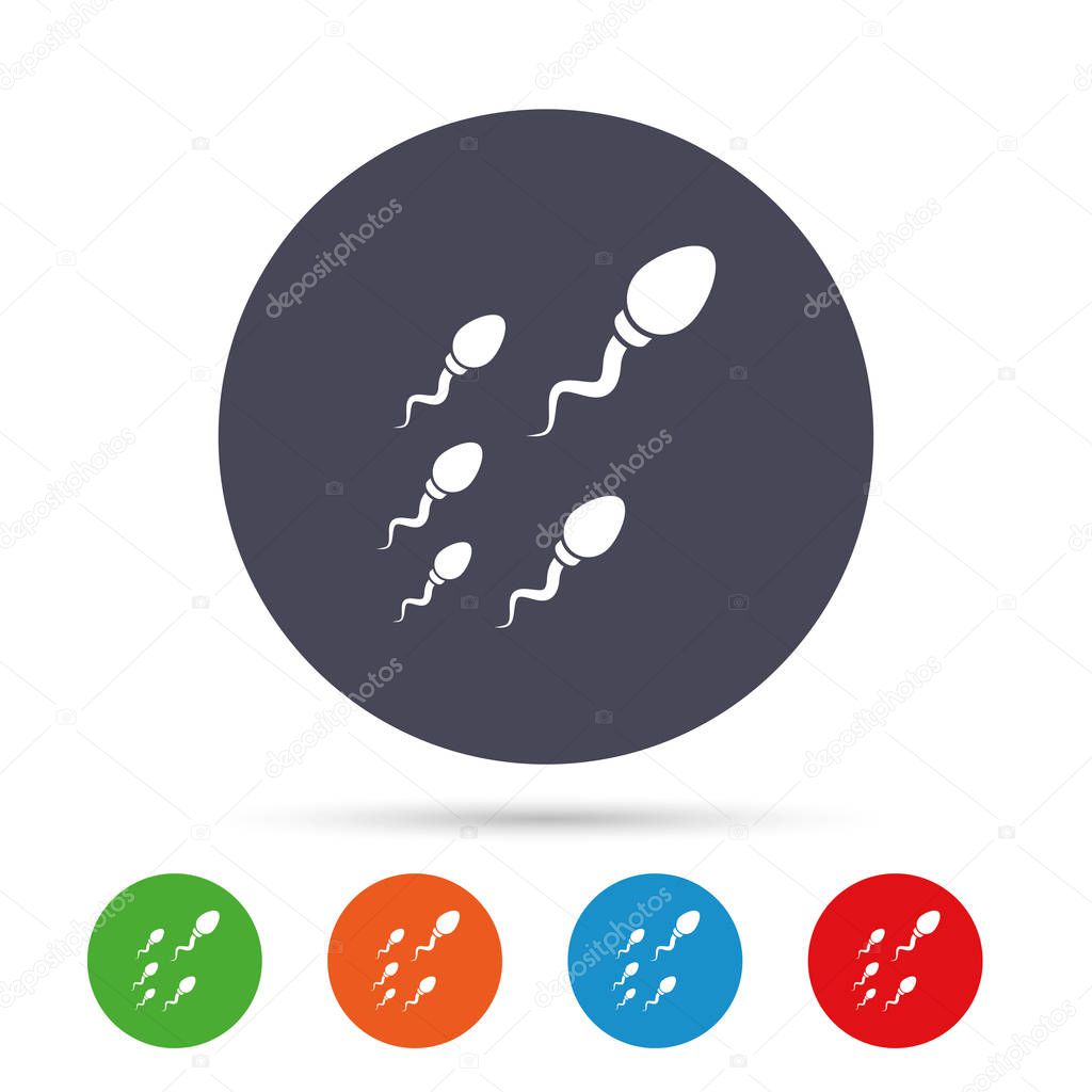 Sperm icons set