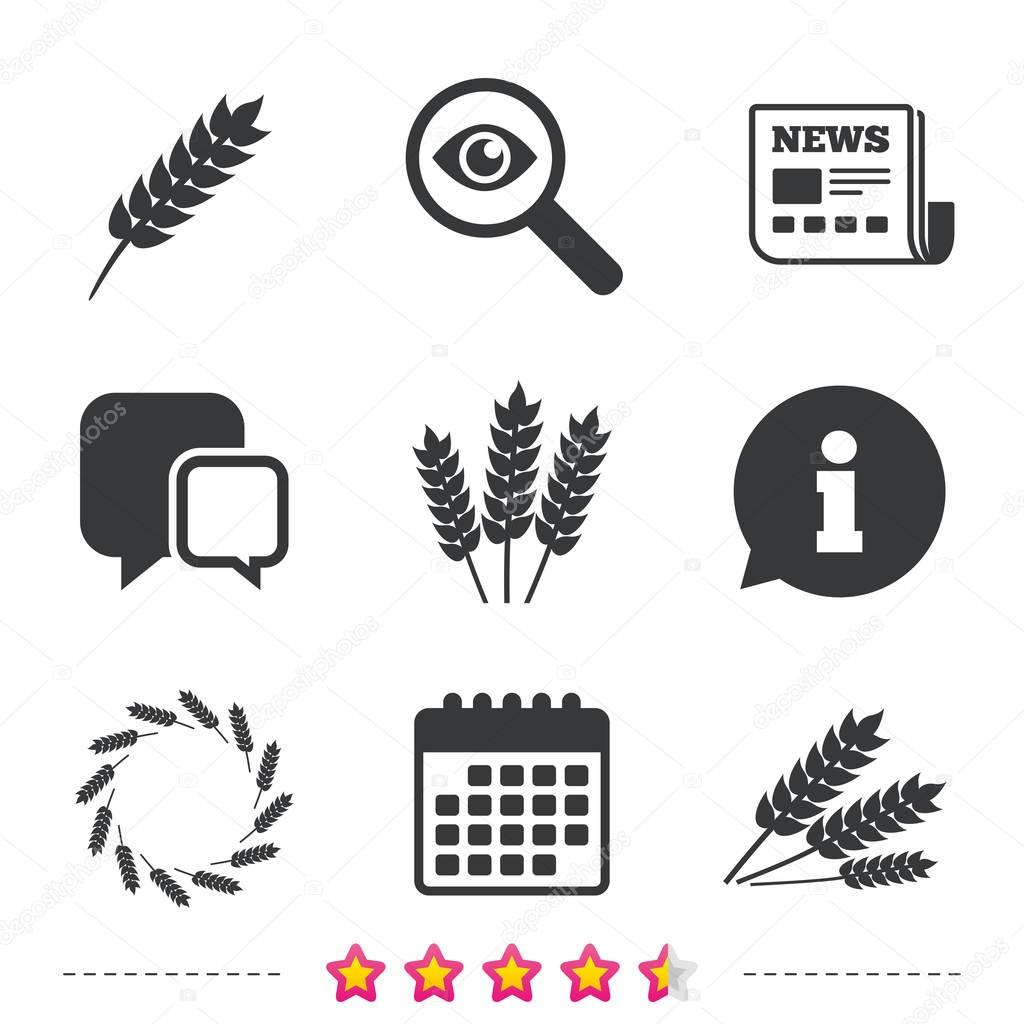 Agricultural icons set