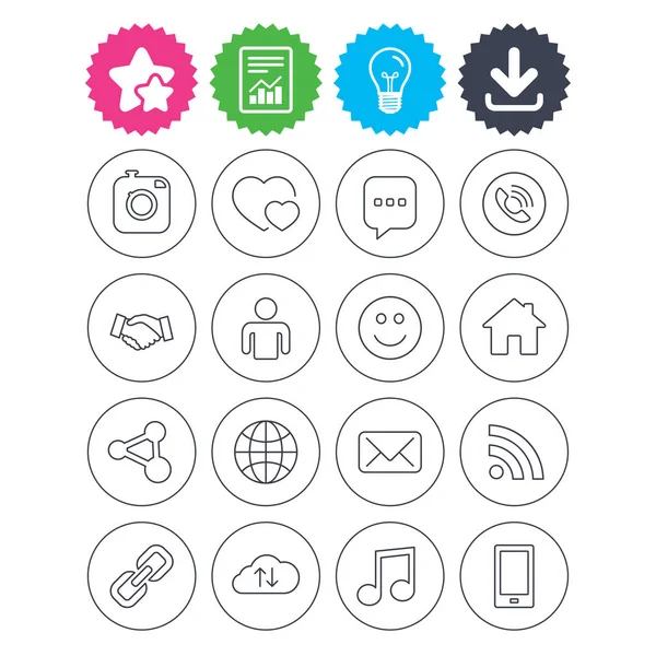 Iconos de redes sociales — Vector de stock