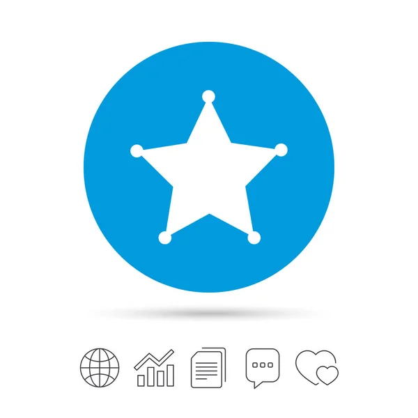 Icono estrella Sheriff — Vector de stock