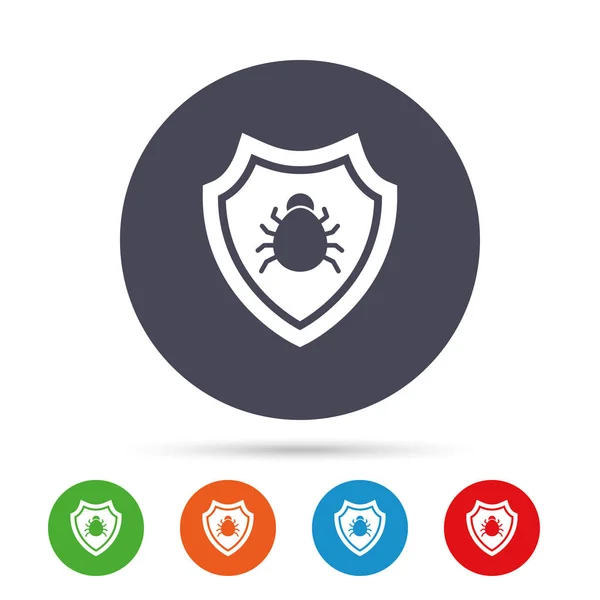 Ensemble d'icônes de protection antivirus — Image vectorielle