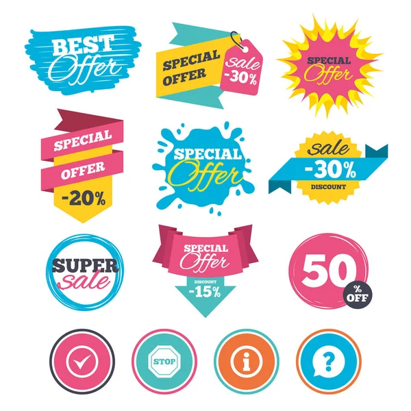 Sale  stickers set — Stock Vector