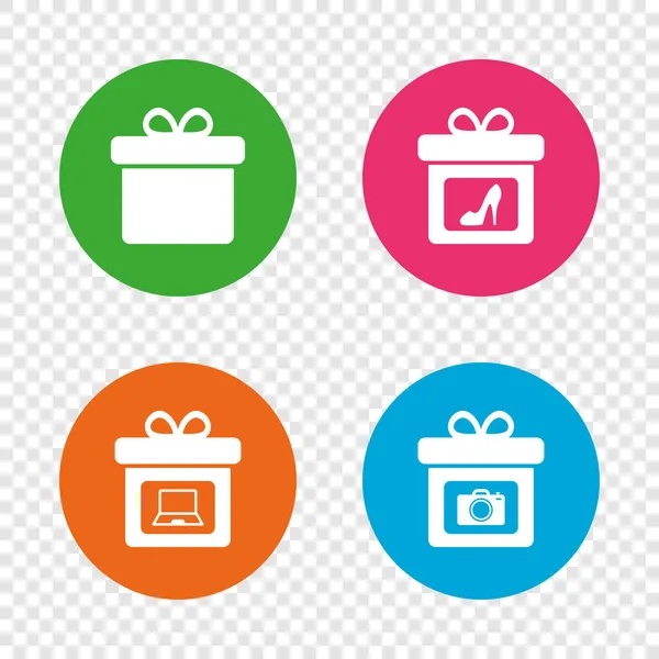 Conjunto de iconos de caja regalo — Vector de stock