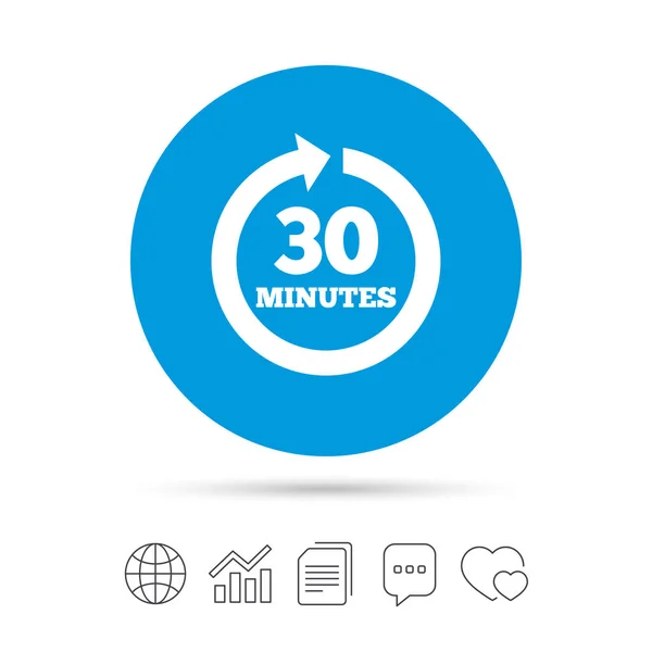 Cada 30 minutos icono — Archivo Imágenes Vectoriales