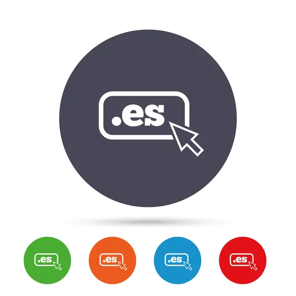 Domain ES icons set — Stock Vector