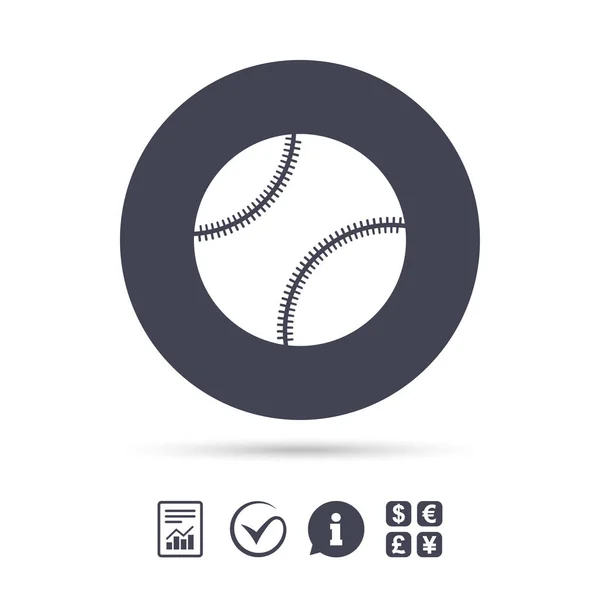 Baseballový míč ikona — Stock vektor