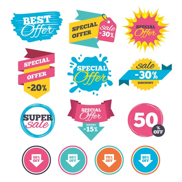 Sale  stickers set — Stock Vector