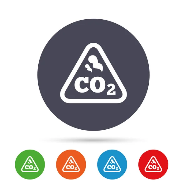 CO2 carbon dioxide formula icons set — Stock Vector