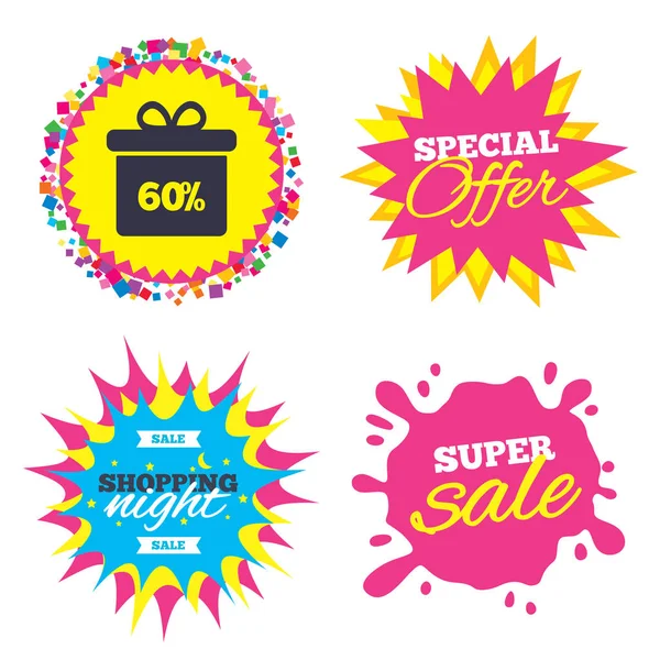 Sale and discount stickers — Stock Vector