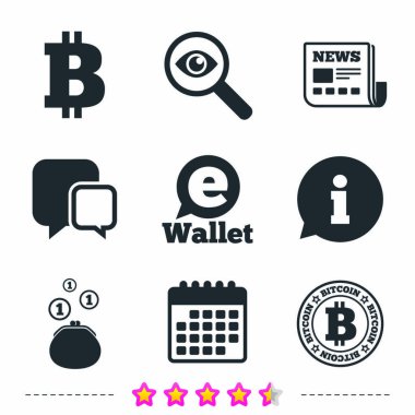 Elektronik cüzdan Icons set