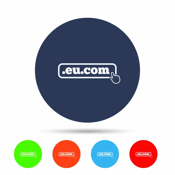 Domain EU.COM icon — Stock Vector