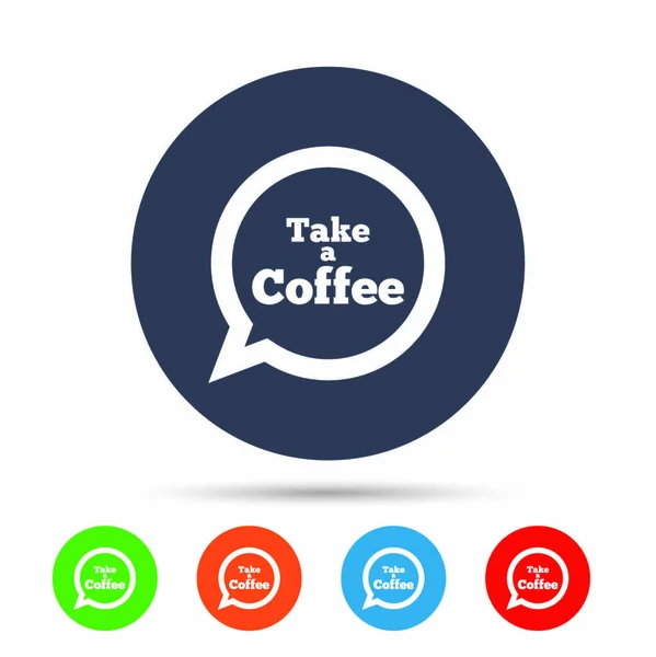 Take a Coffee icons set — Stock Vector