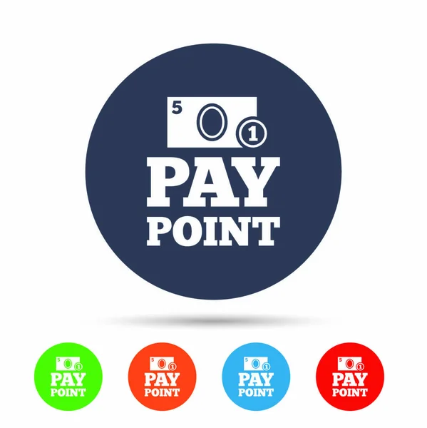 Pay point icons set — Stock Vector