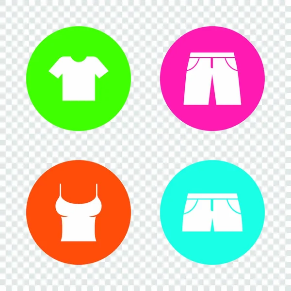 Set icone abbigliamento — Vettoriale Stock