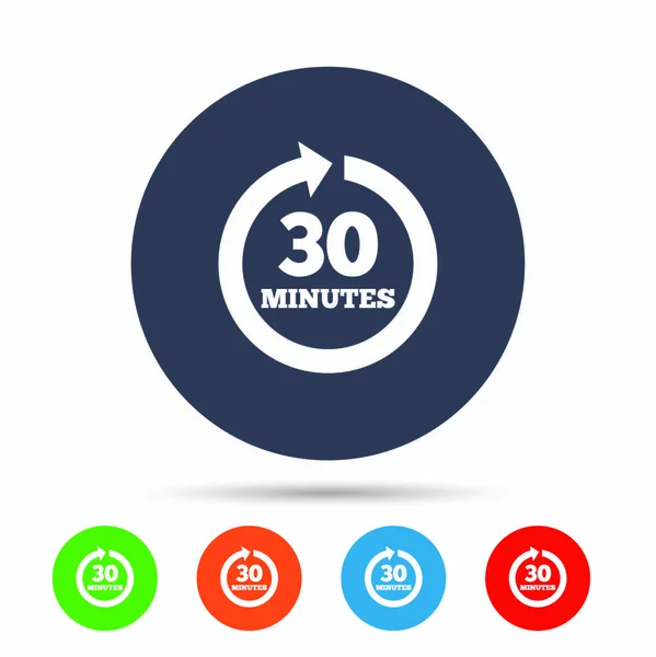 Cada 30 minutos icono — Vector de stock