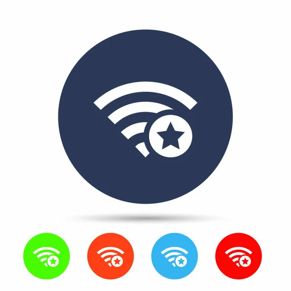 Wifi Star Symbole gesetzt — Stockvektor