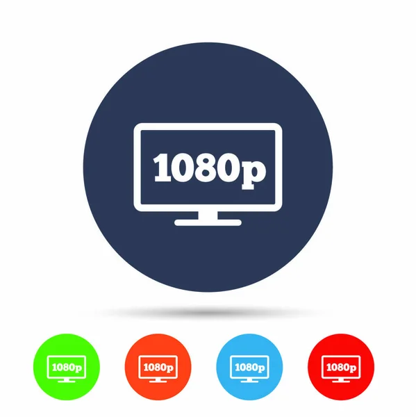 Full hd widescreen tv icon — Stock Vector