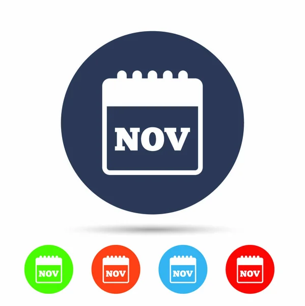 Zestaw ikon miesiąca listopada — Wektor stockowy