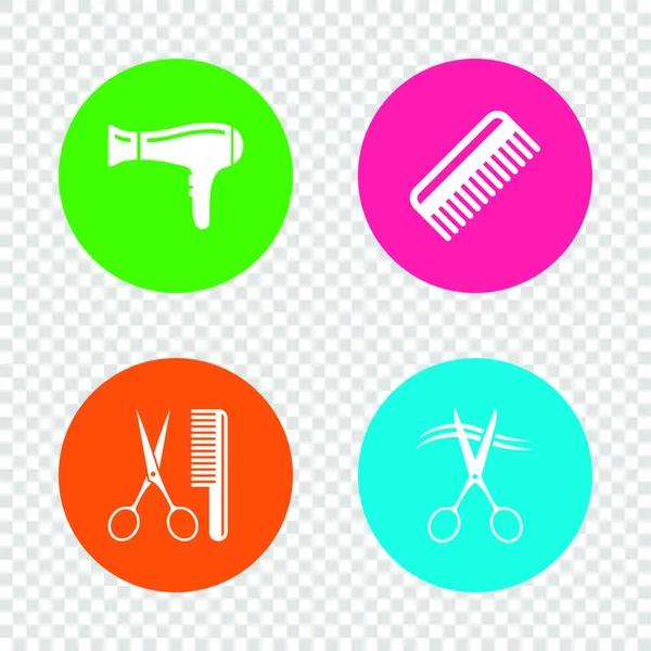 Ensemble d'icônes de coiffeur — Image vectorielle