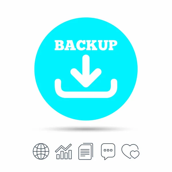 Icona data backup — Vettoriale Stock