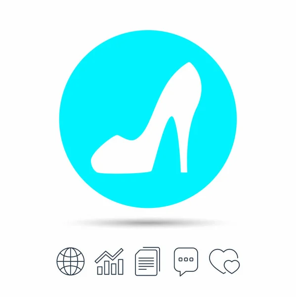 Icono zapato mujer — Vector de stock