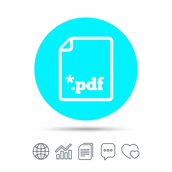 Descargar botón pdf . — Vector de stock