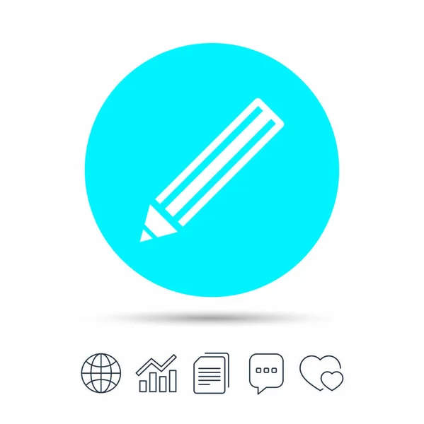 Bleistift-Websymbol — Stockvektor