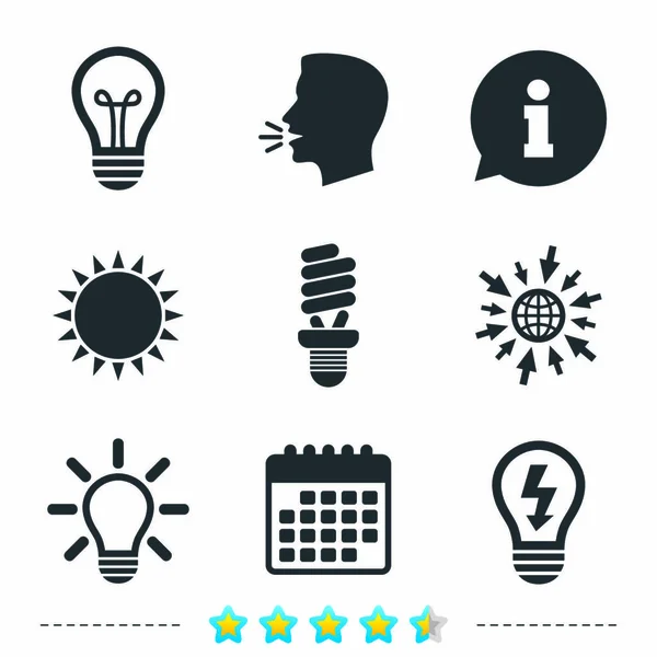 Lampen icons set — Stockvector