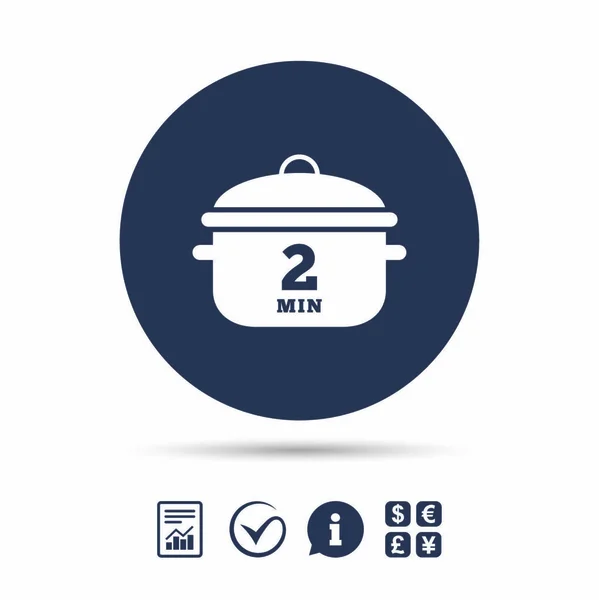 Kook 2 minuten pictogram — Stockvector