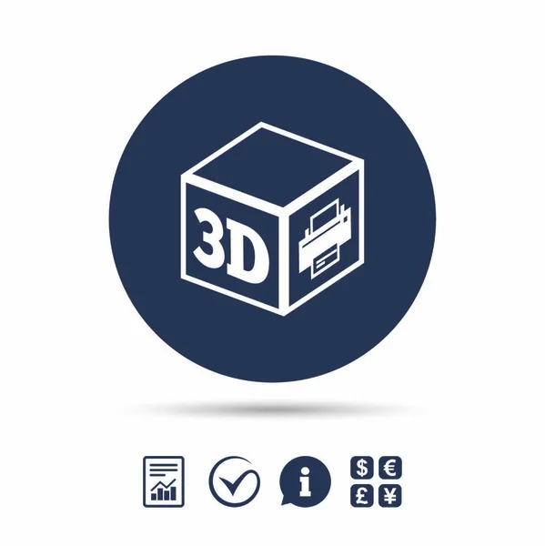 Ícone de impressão 3d — Vetor de Stock