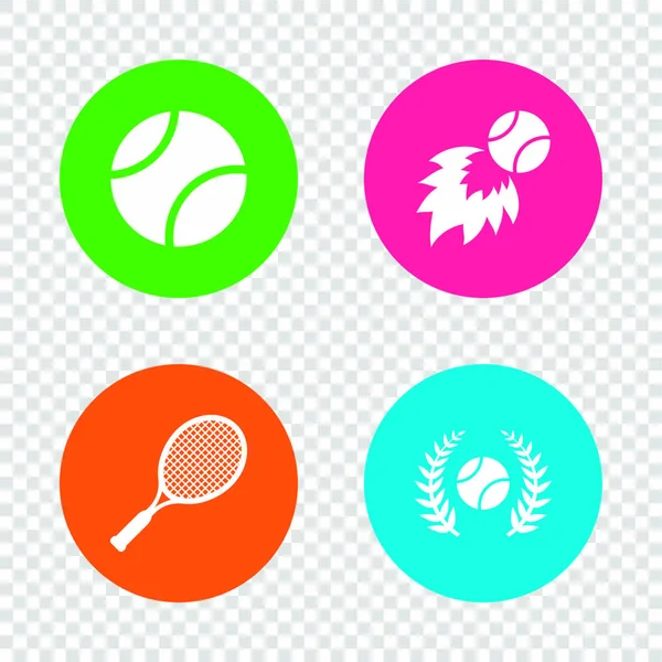 Tennis icons set — Stock Vector