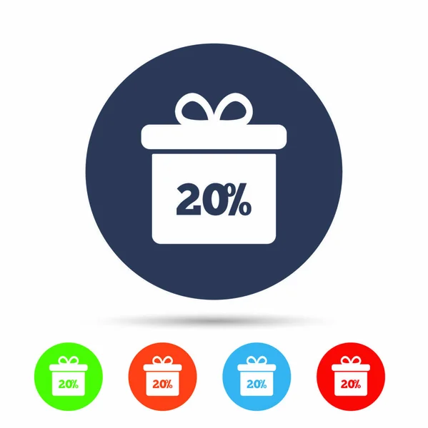 20 por cento conjunto de ícones de venda — Vetor de Stock