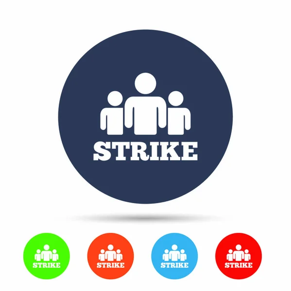 Strike icons set — Stock Vector