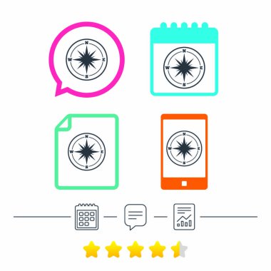 Windrose yön bulma simgeleri ayarlandı 