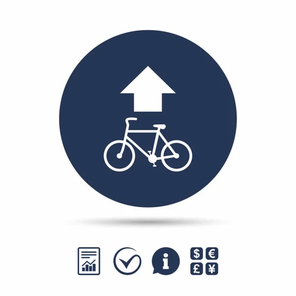 Bicycle path trail icon — Stock Vector
