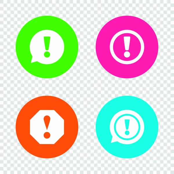 Attention icons set — Stock Vector